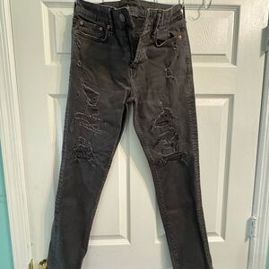 American Eagle Outfitters Distressed Black Jeans